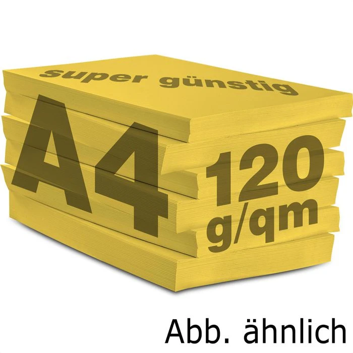 Inapa Kopierpapier Tecno Colors, 2100011346, A4, 120g/qm, Intensivgelb, 250 Blatt 4 Inapa Kopierpapier Tecno Colors, 2100011346, A4, 120g/qm, Intensivgelb, 250 Blatt – Bild 2