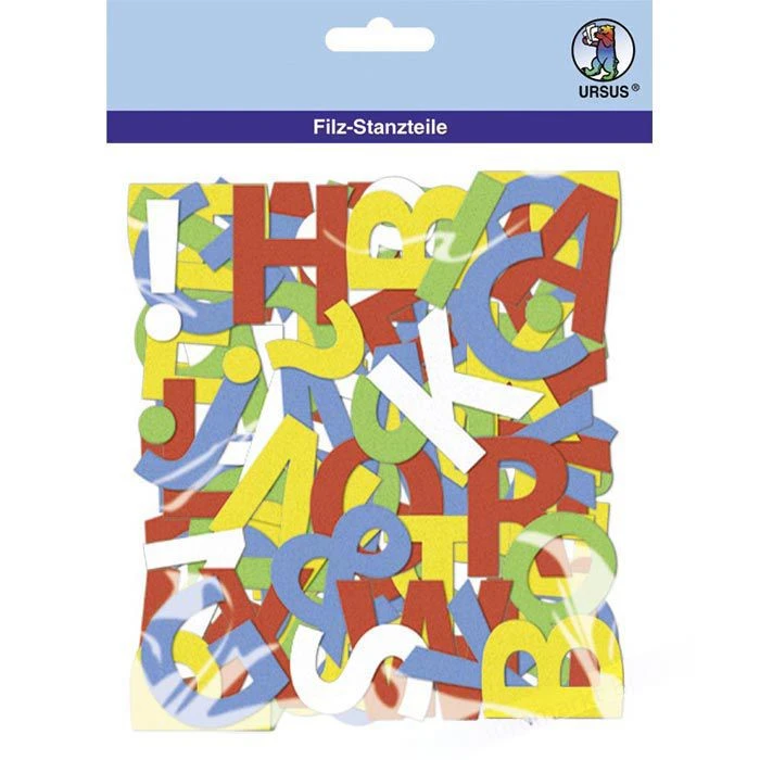 Ursus Klebebuchstaben Bastelfilz-Stanzteile, A-Z, Bunt, Selbstklebend, 45mm 4 Ursus Klebebuchstaben Bastelfilz-Stanzteile, A-Z, Bunt, Selbstklebend, 45mm – Bild 2