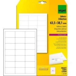 Sigel LA 320 Adressetiketten Weiß 63.5 X 38.1 Mm