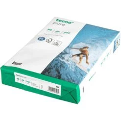 Inapa Tecno Pure, 2100011510, Kopierpapier, A4, Recycling, 80g/qm, Weiß, 500 Blatt