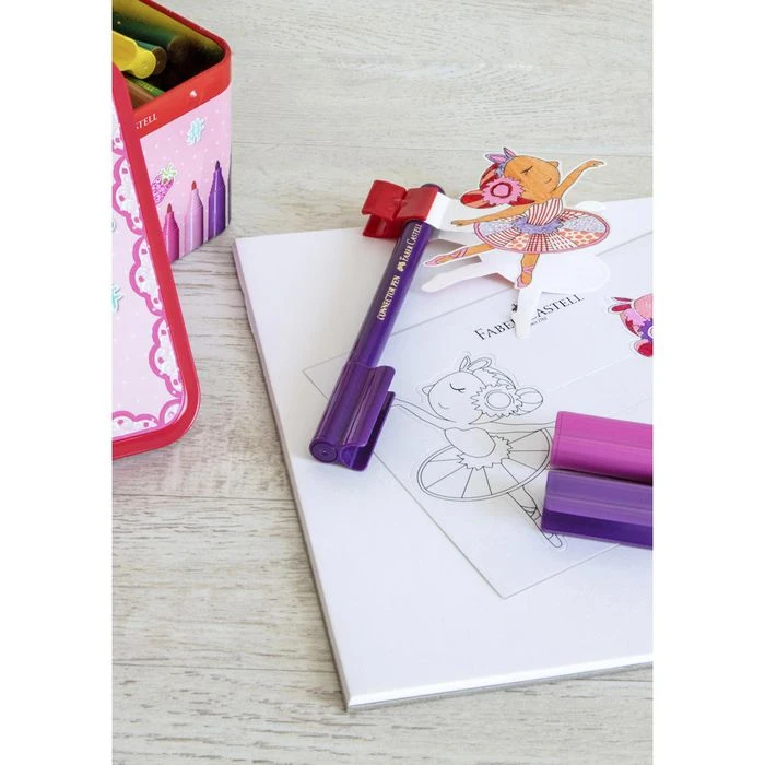 Faber-Castell Filzstifte 155534 Connector Pen, 3mm, Ballerinabox, Auswaschbar, 33 Stück 7 Faber-Castell Filzstifte 155534 Connector Pen, 3mm, Ballerinabox, Auswaschbar, 33 Stück – Bild 5