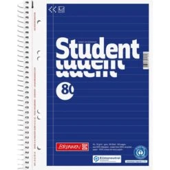 Brunnen Collegeblock Student 106787101, A5, Innenrand, 70 G/m², Recycling, 80 Blatt, Liniert -Zebra Shop 161b697fc911b9f7f3173f76bcc04249d7321d9c collegeblock brunnen student 106787101 a5