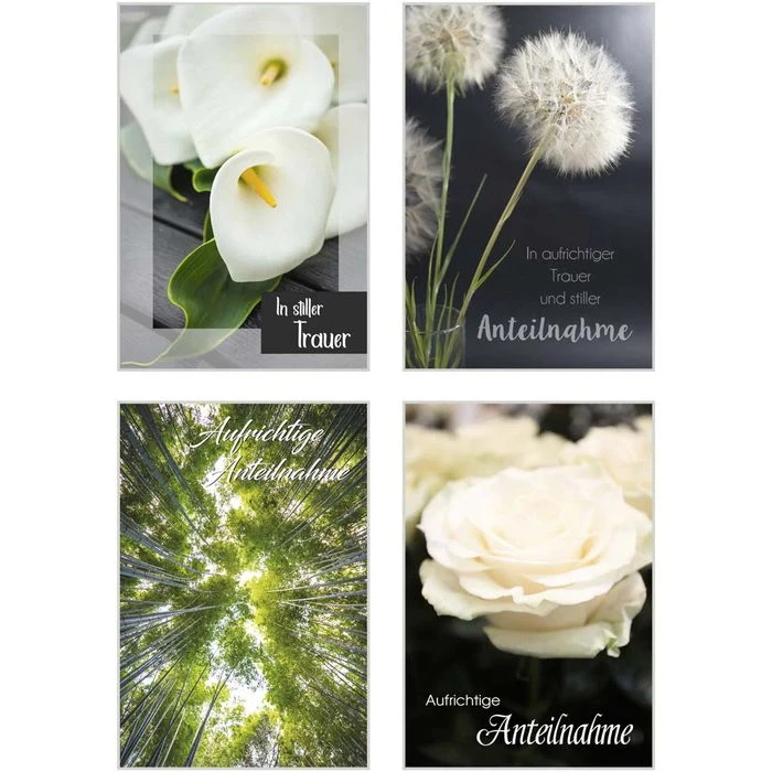 Böttcher-AG Trauerkarten Natursortiert, A6, Klappkarten Mit Umschlag, 12 Stück 6 Böttcher-AG Trauerkarten Natursortiert, A6, Klappkarten Mit Umschlag, 12 Stück – Bild 4