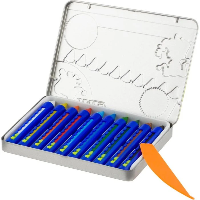 Jolly Wachsmalstifte Superwaxies Aqua, Wasservermalbar, Rund, Mit Schiebehülsen, 10 Stück 4 Jolly Wachsmalstifte Superwaxies Aqua, Wasservermalbar, Rund, Mit Schiebehülsen, 10 Stück – Bild 2