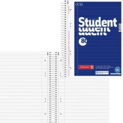Brunnen Collegeblock Student 106787101, A5, Innenrand, 70 G/m², Recycling, 80 Blatt, Liniert