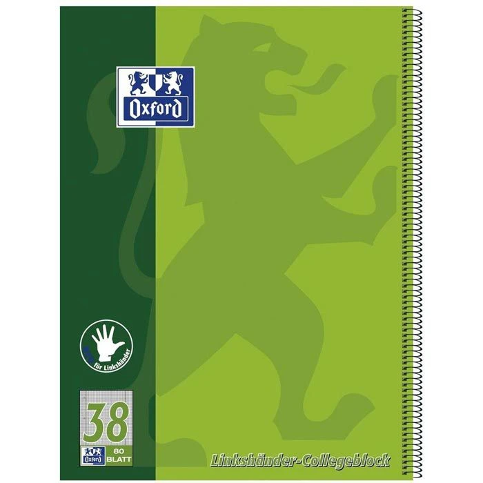 Oxford Collegeblock 100050405, A4, Innen- & Außenrand 90 G/m² F. Linkshänder, Kariert 6 Oxford Collegeblock 100050405, A4, Innen- & Außenrand 90 G/m² F. Linkshänder, Kariert – Bild 4