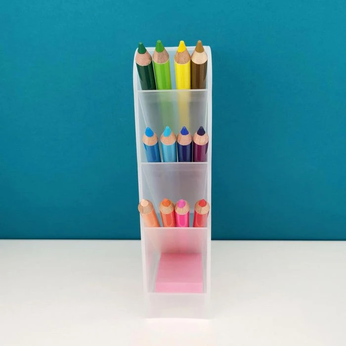 D.RECT Tisch-Organizer 110813, Kunststoff, 4 Fächer, Weiß 4 D.RECT Tisch-Organizer 110813, Kunststoff, 4 Fächer, Weiß – Bild 2