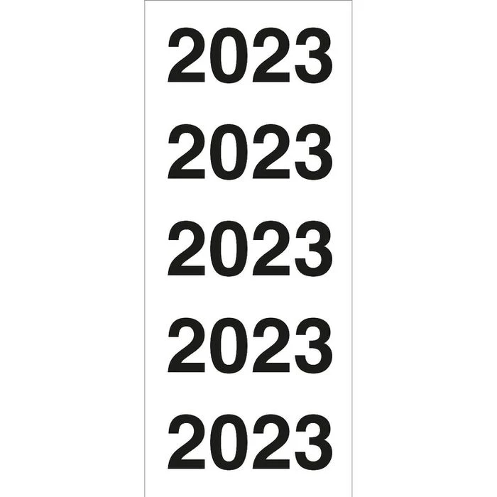 Zweckform Jahreszahlen 43-223, 2023, 60 X 24mm, Selbstklebend, 100 Etiketten 3 Zweckform Jahreszahlen 43-223, 2023, 60 X 24mm, Selbstklebend, 100 Etiketten