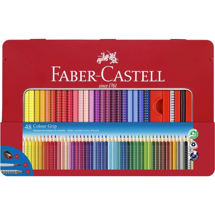 Faber-Castell Buntstifte Colour Grip 2001, 112448, Farbig Sortiert Im Metalletui, 48 Stück 3 Faber-Castell Buntstifte Colour Grip 2001, 112448, Farbig Sortiert Im Metalletui, 48 Stück