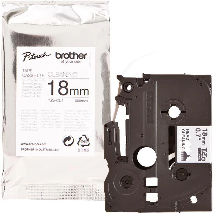 Brother TZe-CL4 18mm Reinigungskassette P-touch 3 Brother TZe-CL4 18mm Reinigungskassette P-touch