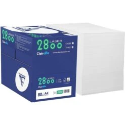 Clairefontaine Kopierpapier Laser 2800, 1981C, A4, Clairalfa, 80g/qm, Hochweiß, Ungeriest, 2500 Blatt