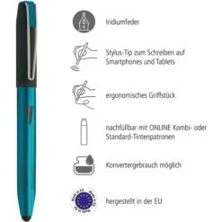 Online Füller Switch Plus, 26001/3D, Gehäuse Kunststoff, Türkis, Feder M -Zebra Shop 69ddadbf667f1f1a80a73c81bef4b45075cd7479 fueller online switch plus 260013d