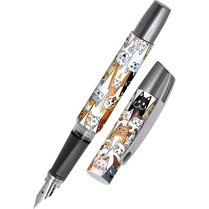 Online Füller Campus Fluffy Cats, 61337/3D, Gehäuse Metall, Muster, Feder M 3 Online Füller Campus Fluffy Cats, 61337/3D, Gehäuse Metall, Muster, Feder M