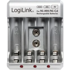 LogiLink Akku-Ladegerät PA0168, Für 4 NiMH, NiCd Akkus