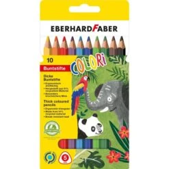 Eberhard Faber Eberhard-Faber Buntstifte Colori Jumbo, 511409, Farbig Sortiert, 10 Stück