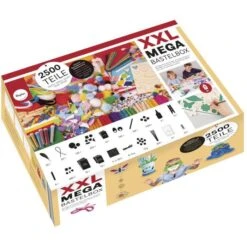 Rayher Bastelset 69251000 XXL Mega Bastelbox, 2500 Teile, In Box, Ab 4 Jahre