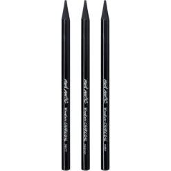 Mont-Marte Zeichenkohle Woodless Charcoal, Kohlestifte, Weich, Medium Und Hart, 3 Stück