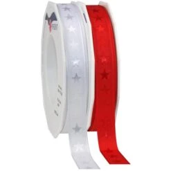 Präsent Geschenkband Stella, Rot, Stoffband, 15mm X 20m, Matt Glänzend -Zebra Shop 7c6216f5f997db04aee768aaa3ec1207a4231f89 geschenkband praesent stella rot