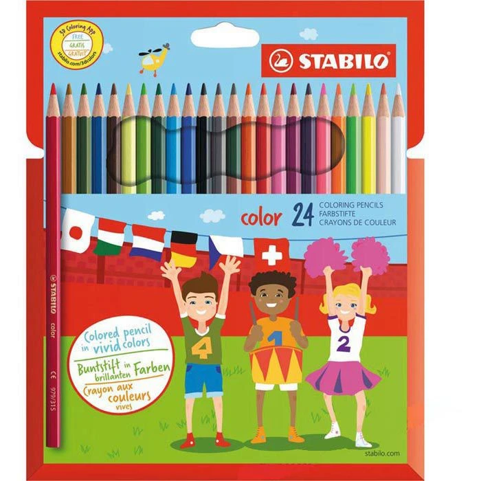 Stabilo Buntstifte Color, 1924/77-01, Farbig Sortiert, 24 Stück 3 Stabilo Buntstifte Color, 1924/77-01, Farbig Sortiert, 24 Stück