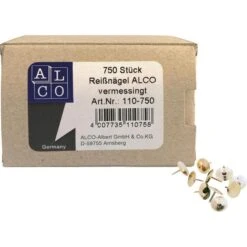 Alco Reißzwecken 110-750, Gold, 750 Stück