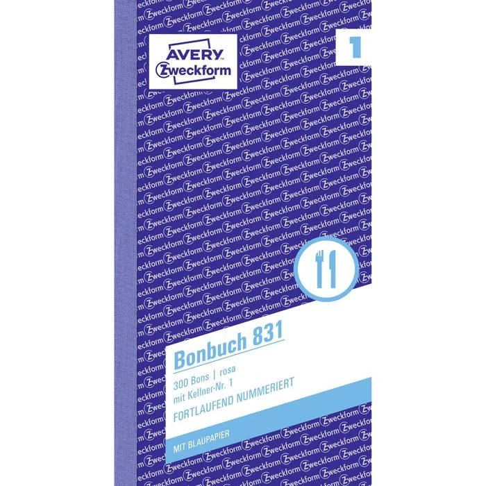 Zweckform Bonbuch 831, Kellner-Nr. 1, Kompaktblock Mit 300 Bons, Rosa 5 Zweckform Bonbuch 831, Kellner-Nr. 1, Kompaktblock Mit 300 Bons, Rosa – Bild 3