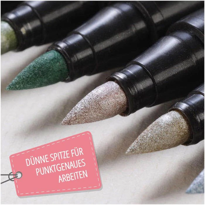 Intrend Metallic-Marker Metallic Color Pen, Rundspitze, Strichbreite 2mm, 10 Stück 5 Intrend Metallic-Marker Metallic Color Pen, Rundspitze, Strichbreite 2mm, 10 Stück – Bild 3