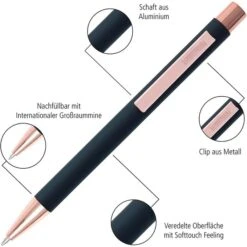 Online Kugelschreiber Soft Metal, 21732/3D, Grey Rose, Gehäuse Schwarz/rosé, Farbe Schwarz 11 Online Kugelschreiber Soft Metal, 21732/3D, Grey Rose, Gehäuse Schwarz/rosé, Farbe Schwarz -Zebra Shop 8b205bffcf992a61ce3c7bccc361a5c53be960ca kugelschreiber online soft metal 217323d