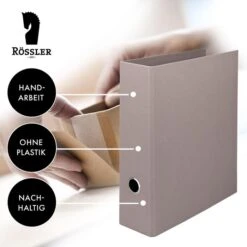 Rössler-Papier Ordner 1317452700 S.O.H.O., Karton, A4, 8,5cm, Taupe -Zebra Shop a654a8133fcebec091025ac63fafbecf1fd6fe3e ordner roessler papier 1317452490 s.o.h.o