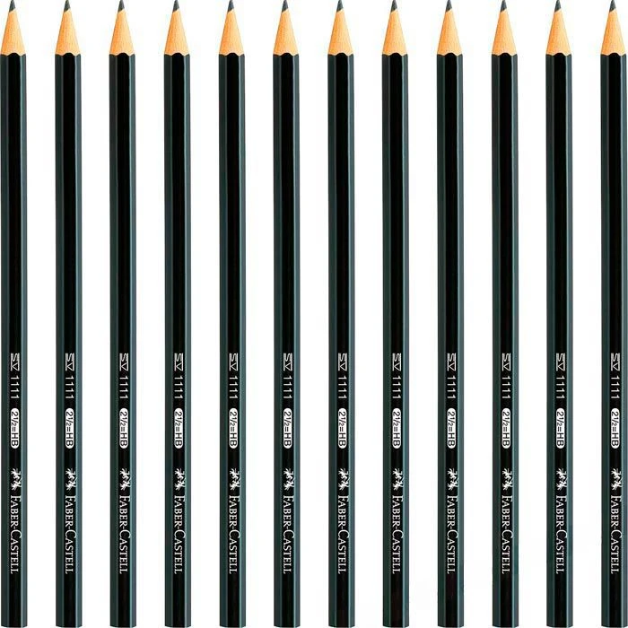 Faber-Castell 1111 Bleistifte HB 12 Stück 111100 3 Faber-Castell 1111 Bleistifte HB 12 Stück 111100