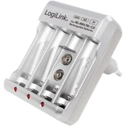 LogiLink Akku-Ladegerät PA0168, Für 4 NiMH, NiCd Akkus -Zebra Shop a913bb42656ba5a3d13dc2491188399f5d7ce0c0 akku ladegeraet logilink pa0168