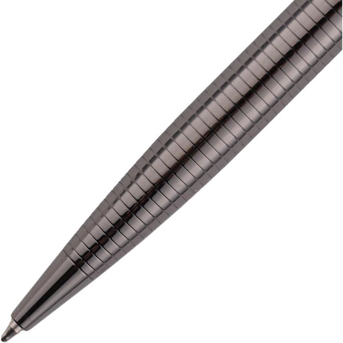 Hörner Kugelschreiber Fortress 1017, Gehäuse Schwarz, Massiver Stahl, Schreibfarbe Blau 4 Hörner Kugelschreiber Fortress 1017, Gehäuse Schwarz, Massiver Stahl, Schreibfarbe Blau – Bild 2