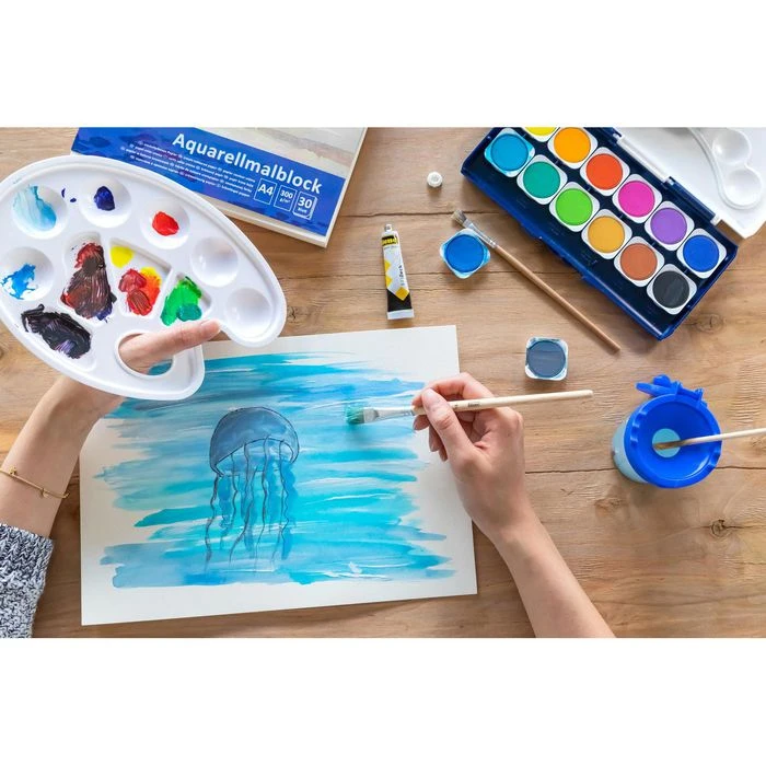 Idena Aquarellblock 68162, A4, 300g/m², Cremefarben, Geleimt, 30 Blatt 8 Idena Aquarellblock 68162, A4, 300g/m², Cremefarben, Geleimt, 30 Blatt – Bild 6