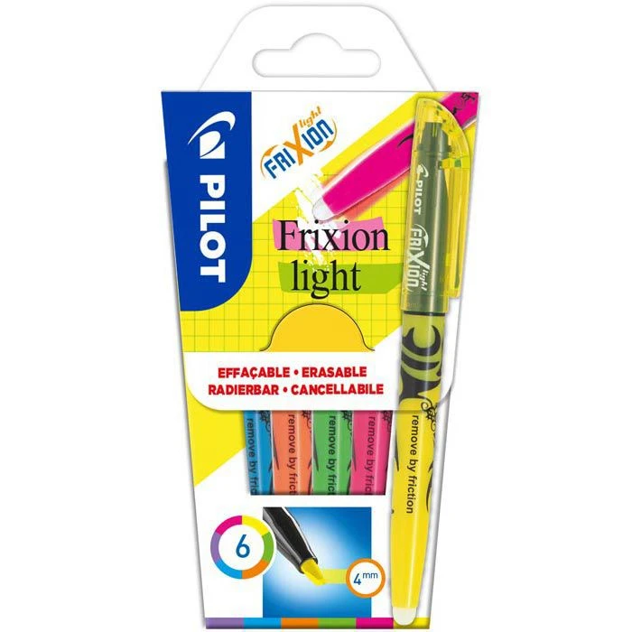 Pilot Textmarker Frixion Light, 4136SG6, 3,8mm, Farbig Sortiert, Löschbar, 6 Stück 3 Pilot Textmarker Frixion Light, 4136SG6, 3,8mm, Farbig Sortiert, Löschbar, 6 Stück