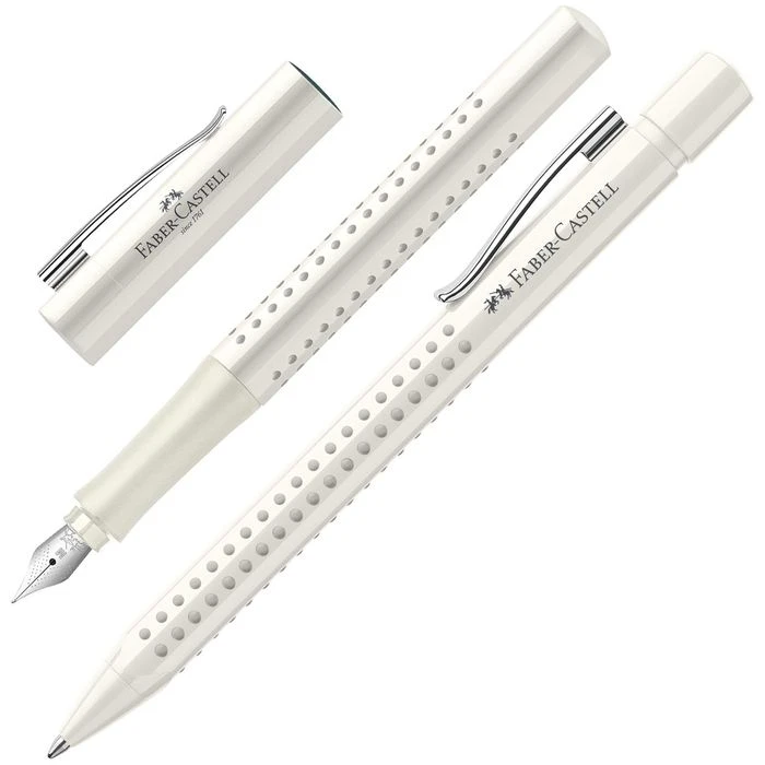 Faber-Castell Schreibset Grip 2010 Coconut Milk, Kugelschreiber & Füller, Etui Aus Metall 4 Faber-Castell Schreibset Grip 2010 Coconut Milk, Kugelschreiber & Füller, Etui Aus Metall – Bild 2