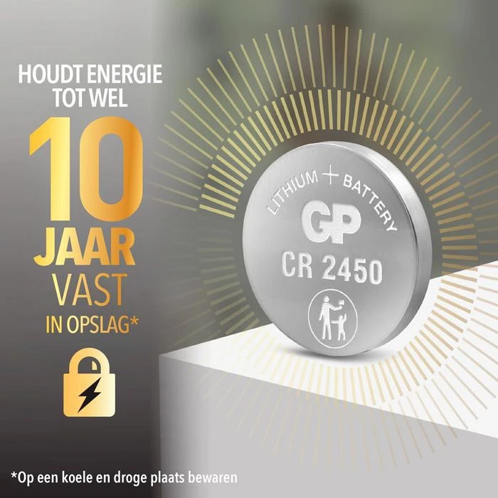 GP Knopfzelle Batteries CR2450, 600 MAh, Lithium, 5 Stück 4 GP Knopfzelle Batteries CR2450, 600 MAh, Lithium, 5 Stück – Bild 2