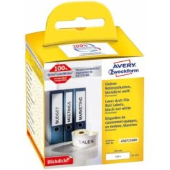 Zweckform Dymo-Etiketten Für Dymo 99019, Weiß, 59 X 190mm 1 Rolle Rückenschilder Papier Permanent