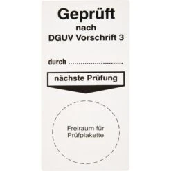 Böttcher-AG Grundplaketten GP9 DGUV Vo 3, 40 X 80mm, Für 30mm Prüfplaketten, 100 Stück