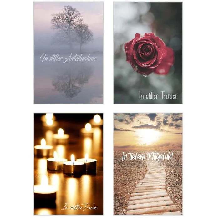 Böttcher-AG Trauerkarten Natursortiert, A6, Klappkarten Mit Umschlag, 12 Stück 5 Böttcher-AG Trauerkarten Natursortiert, A6, Klappkarten Mit Umschlag, 12 Stück – Bild 3