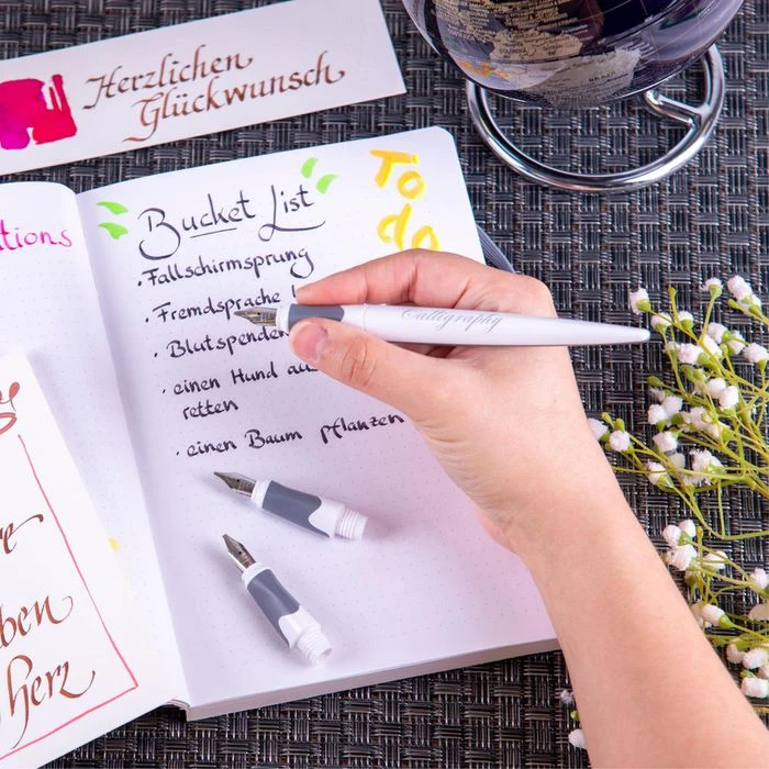 Online Schreibset Air Best Writer, 10056, Kalligrafie-Set, Füller Und Federn, Weiß 8 Online Schreibset Air Best Writer, 10056, Kalligrafie-Set, Füller Und Federn, Weiß – Bild 6