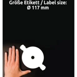 Avery Zweckform L7676-25 117mm Ø CD-Etiketten -Zebra Shop e90e8445ce943e4887c4ac711eed7c588d18e74e cd etiketten zweckform l7676 25 super size weiss