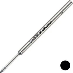 Diplomat Kugelschreiberminen Spacetec D10353365, Metallgroßraummine, Stärke M, Schwarz
