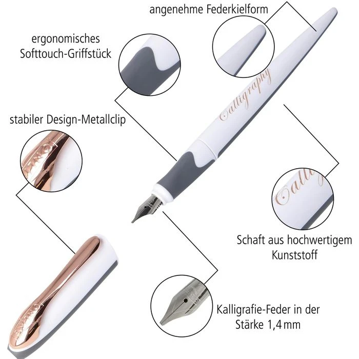 Online Schreibset Air Best Writer, 10056, Kalligrafie-Set, Füller Und Federn, Weiß 6 Online Schreibset Air Best Writer, 10056, Kalligrafie-Set, Füller Und Federn, Weiß – Bild 4