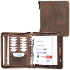 Almadih Systemplaner Organizer Braun Vintage, Echt Leder, A5 -Zebra Shop edc2f34c7474dfcb3556ad64105ecfa612c8ee5f systemplaner almadih organizer kalender 2023