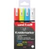 Uni-ball Kreidemarker PWE-5M, 186204, Sortiert, Rundspitze, Strichbreite 1,8 - 2,5mm, 4 Stück -Zebra Shop edc32912c805999756feb51bc3fad08b41d62dea kreidemarker uni ball pwe 5m 186204 sortiert