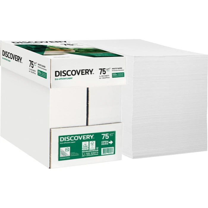 Discovery Kopierpapier 834270A75S, A4, A4, 75g/qm, Hochweiß, Ungeriest, 2500 Blatt 3 Discovery Kopierpapier 834270A75S, A4, A4, 75g/qm, Hochweiß, Ungeriest, 2500 Blatt