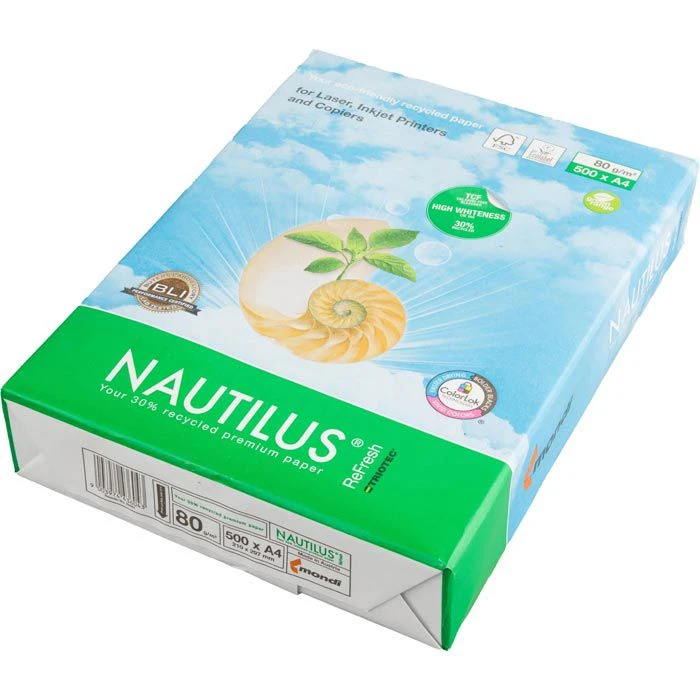 Mondi Kopierpapier Nautilus ReFresh Triotec, A4, 88079114, 30 % Recycling, 80g/qm, Weiß, 500 Blatt 3 Mondi Kopierpapier Nautilus ReFresh Triotec, A4, 88079114, 30 % Recycling, 80g/qm, Weiß, 500 Blatt