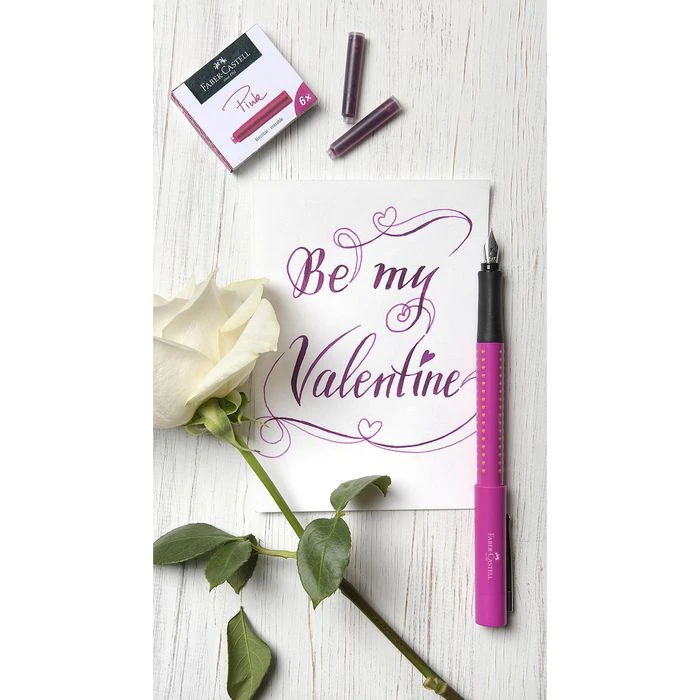 Faber-Castell Schreibset Grip 2011 Kalligrafie Set, Silber, Füller Und Zubehör, Etui Aus Metall 8 Faber-Castell Schreibset Grip 2011 Kalligrafie Set, Silber, Füller Und Zubehör, Etui Aus Metall – Bild 6