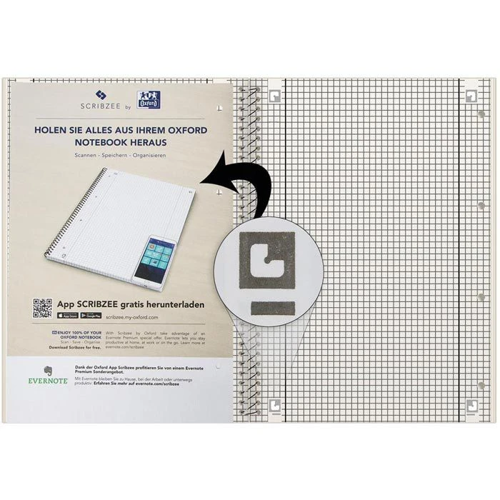 Oxford Collegeblock 100050405, A4, Innen- & Außenrand 90 G/m² F. Linkshänder, Kariert 5 Oxford Collegeblock 100050405, A4, Innen- & Außenrand 90 G/m² F. Linkshänder, Kariert – Bild 3