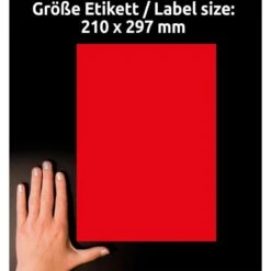 Avery Zweckform L6005-25 Universaletiketten, Neon-rot, 210 X 297mm, Ablösbar, 25 Blatt, 25 Stück 11 Avery Zweckform L6005-25 Universaletiketten, Neon-rot, 210 X 297mm, Ablösbar, 25 Blatt, 25 Stück -Zebra Shop fd6fdd8df95bdecd41d89ac3443b830e1fe01851 universaletiketten zweckform l6005 25 neon rot