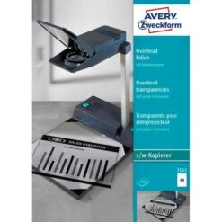Zweckform 3555 A4 Klar Kopierfolien Avery Folien